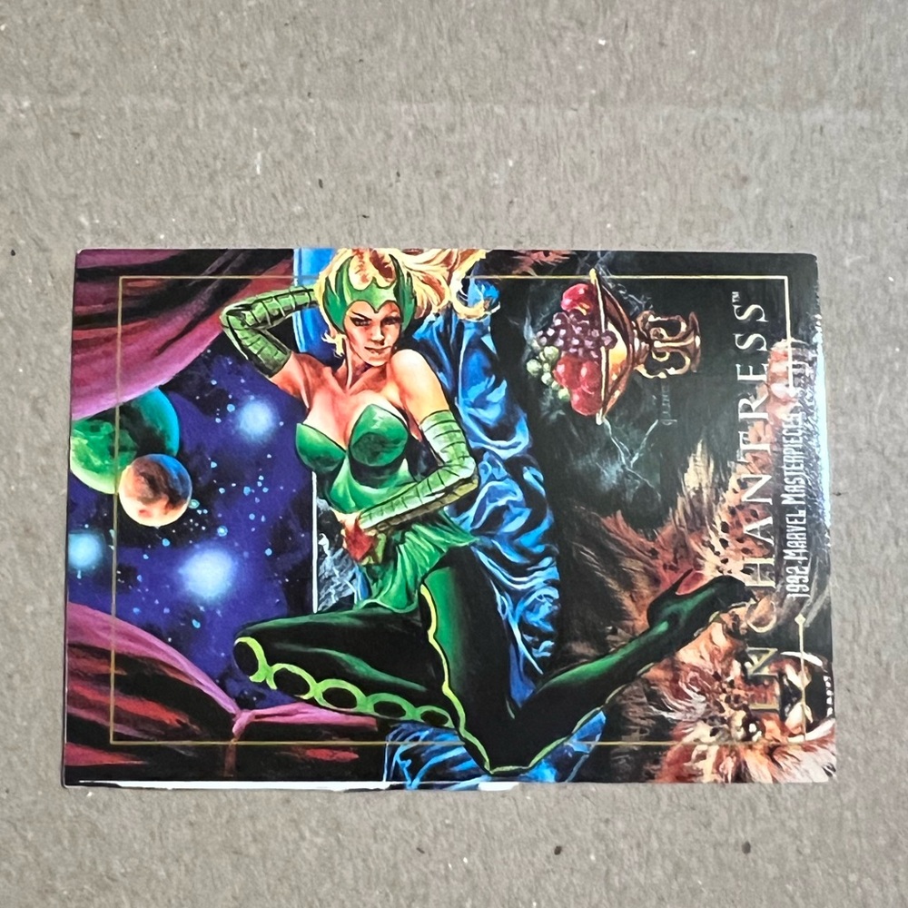 1992 SkyBox Marvel Masterpieces Enchantress #21 Trading Card
